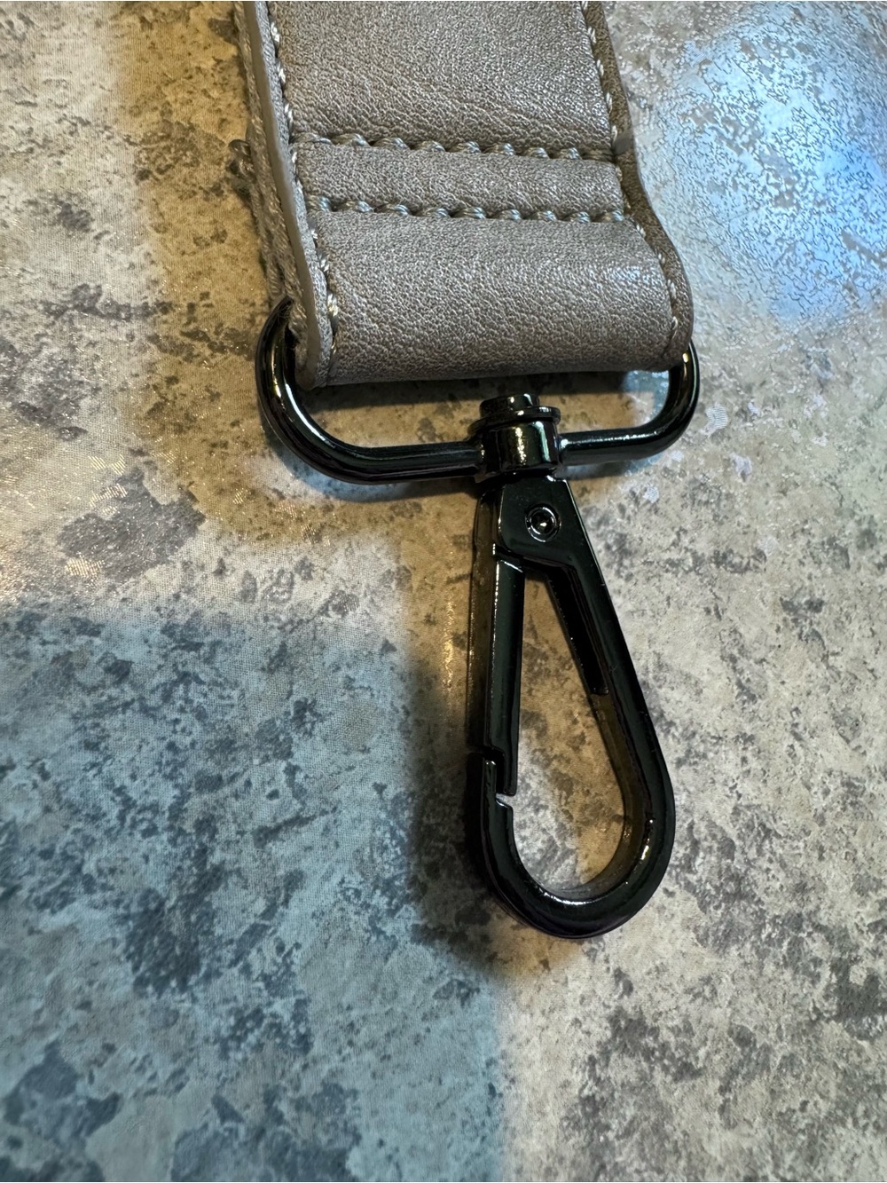 Calpak Leather Gray Replacement Strap with Black Hardware 27” - Picture 2 of 2